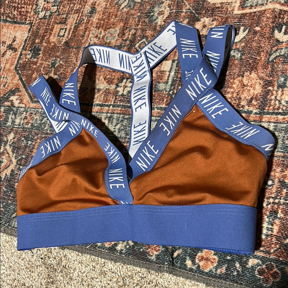Nike Brown and Blue Sports Bra